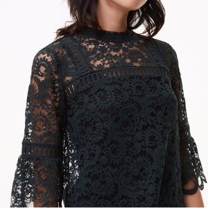 Loft Deep Green Lace Top